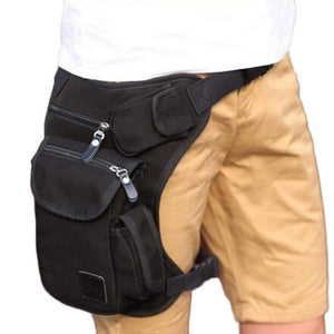 Men leg waist bag thigh fanny pack multifonction Canvas Money Belt Casual Man Waist Bag - BEARD CLIQUE