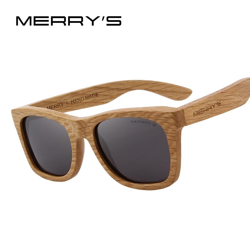 MERRY'S DESIGN Men/Women Wooden Sunglasses Retro Polarized Sun Glasses HAND MADE 100% UV Protection S'5140 - BEARD CLIQUE