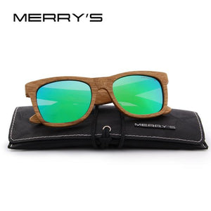 MERRY'S DESIGN Men/Women Wooden Sunglasses Retro Polarized Sun Glasses HAND MADE 100% UV Protection S'5140 - BEARD CLIQUE