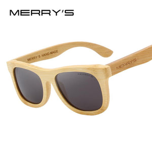 MERRY'S DESIGN Bamboo Sunglasses Men/Women Retro Polarized Sun Glasses HAND MADE 100% UV Protection S'5118 - BEARD CLIQUE