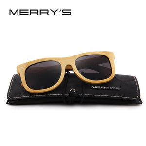 MERRY'S DESIGN Bamboo Sunglasses Men/Women Retro Polarized Sun Glasses HAND MADE 100% UV Protection S'5118 - BEARD CLIQUE