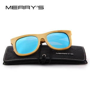 MERRY'S DESIGN Bamboo Sunglasses Men/Women Retro Polarized Sun Glasses HAND MADE 100% UV Protection S'5118 - BEARD CLIQUE