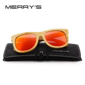 MERRY'S DESIGN Bamboo Sunglasses Men/Women Retro Polarized Sun Glasses HAND MADE 100% UV Protection S'5118 - BEARD CLIQUE