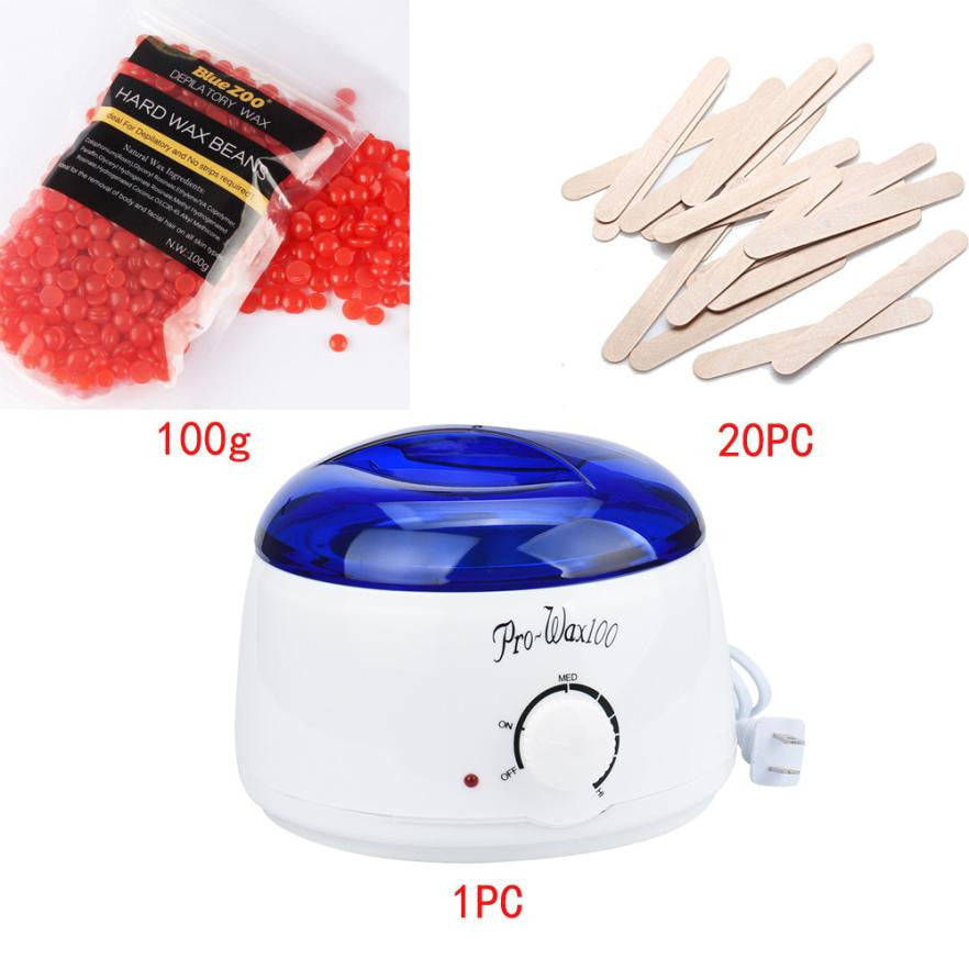 Great Deal 2017 New Hot Film Hair Removal Beans Hair Removal Hot Paraffin Wax Warmer Heater Pot Machine Depilatory Hard Wax Bean - BEARD CLIQUE