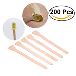 200pcs Wooden Tongue Depressor Disposable Waxing Spatulas Wax Stick - BEARD CLIQUE