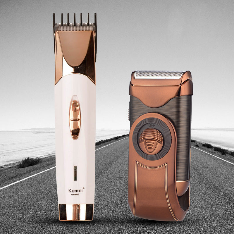 Male Classic 3D Single Blade Reciprocating Razor Electric Shaver Beard Trimmer+Stainless Hair Trimmer Clipper Cutting Machine 33 - BEARD CLIQUE