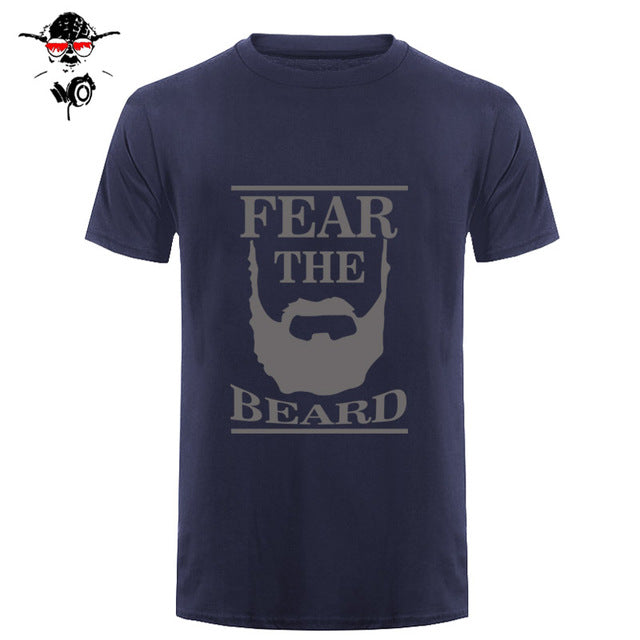 New Summer Respect The Beard T Shirt Men Fear Humor T-shirt Fitness Tshirt - BEARD CLIQUE