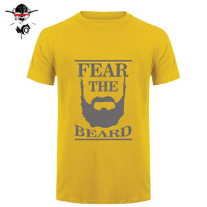 New Summer Respect The Beard T Shirt Men Fear Humor T-shirt Fitness Tshirt - BEARD CLIQUE