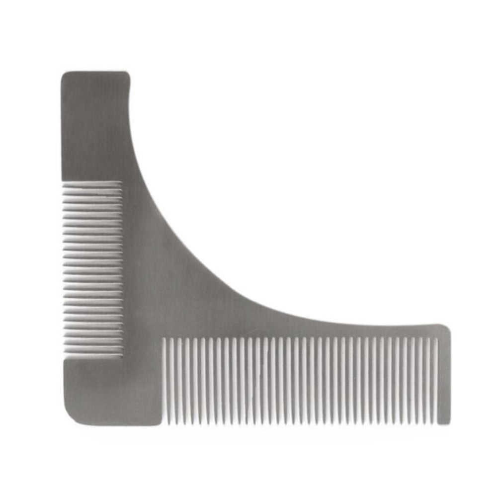 Stainless Steel Beard Trimming Comb Shaping Styling Template Gentlemen Beard Trimmer Tool for Cheek Jaw Mustache - BEARD CLIQUE