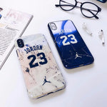 2018 Marble Jordan 23 Case Cover for iPhone 8 7plus 6s high quality Blue-ray Soft Rubber Cases for iphone X 8 6 Plus Protective